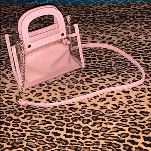 PALE PINK FOREVER 21 CROSSBODY BAG